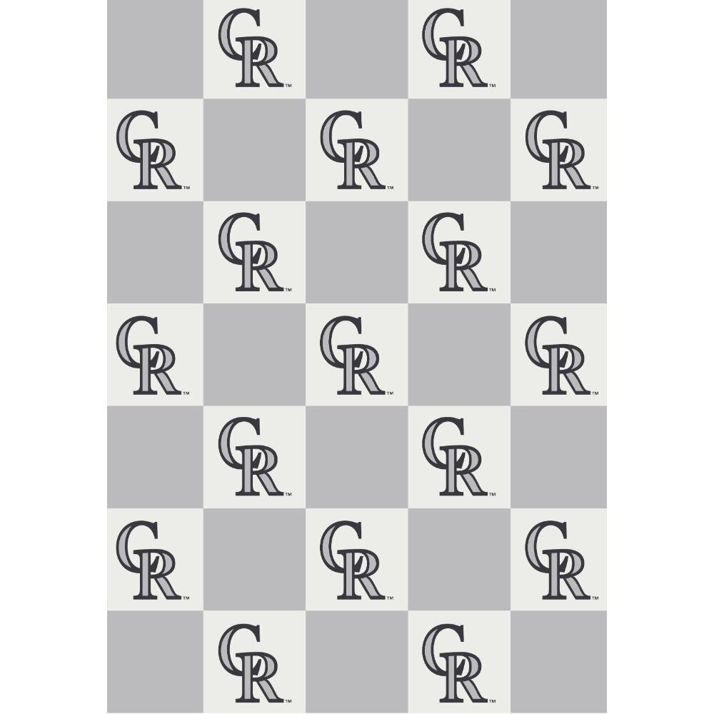 NEW The Styled Collection Colorado Rockies MLB Buttery Neutral Check Blanket